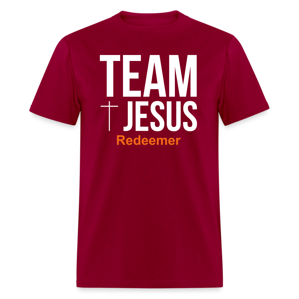 Team Jesus Redeemer Tee - dark red