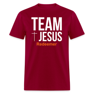 Team Jesus Redeemer Tee - dark red