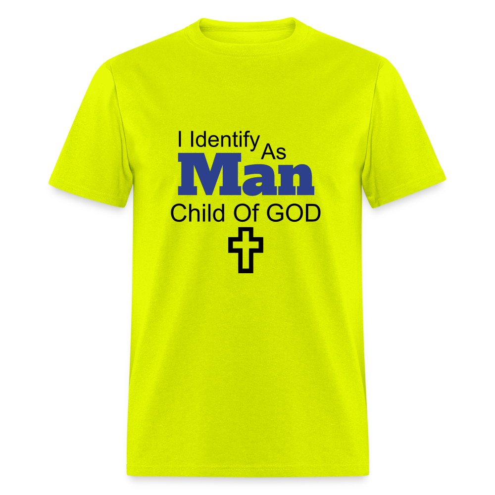Man Child Of God Tee - safety green