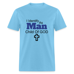 Man Child Of God Tee - aquatic blue