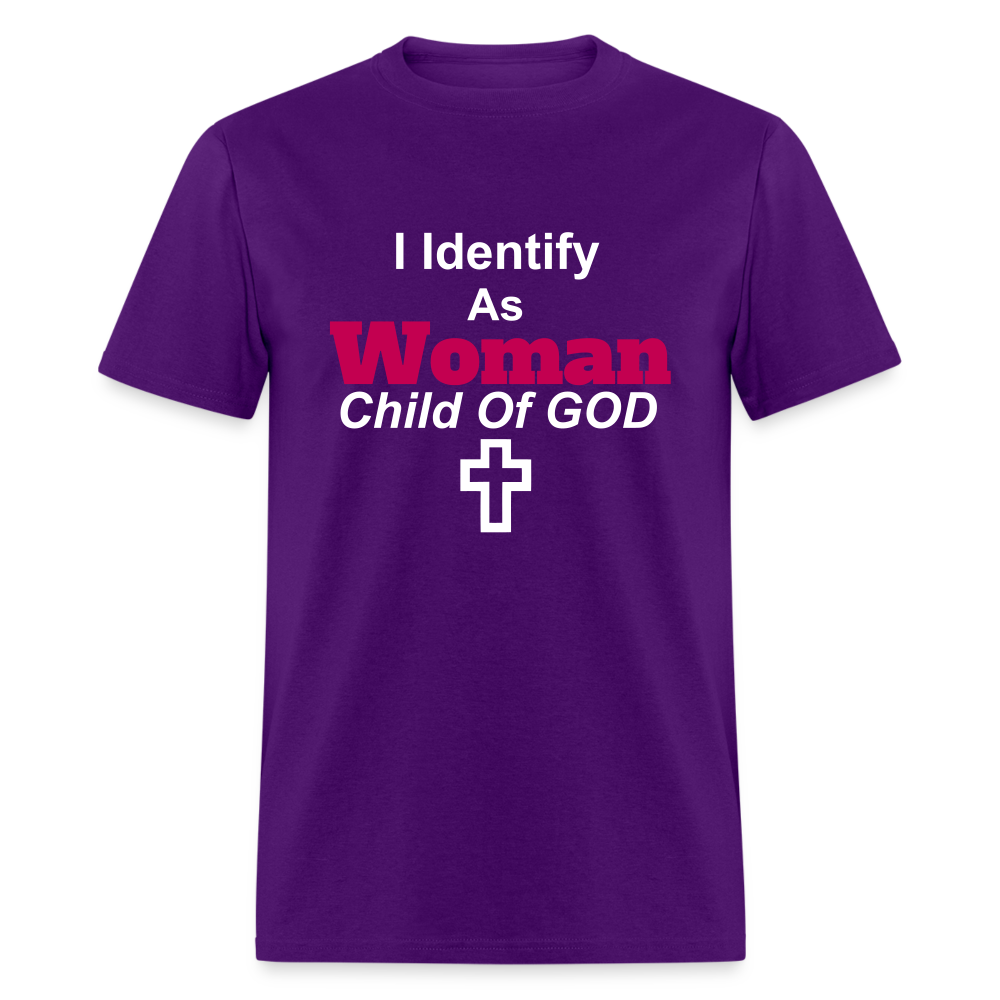 Woman Child Of God Tee - purple