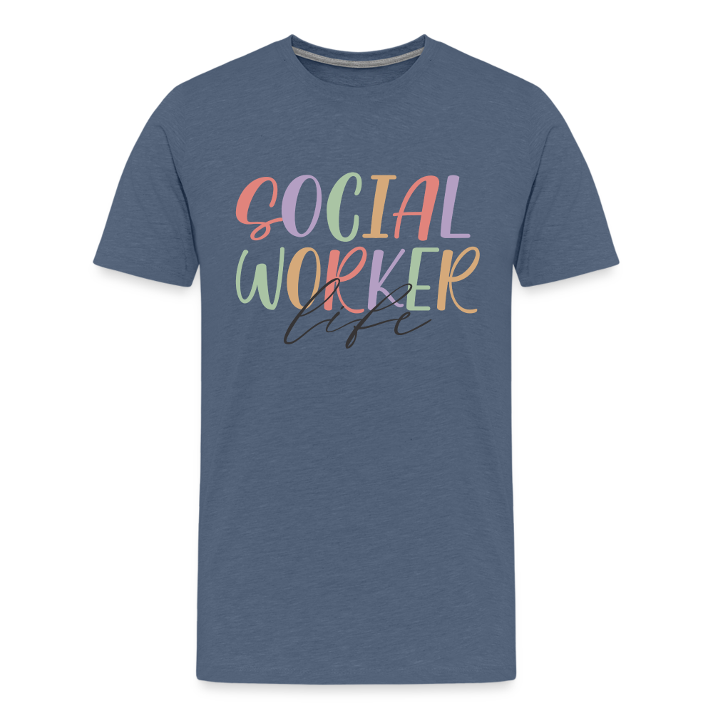 Social worker life - heather blue