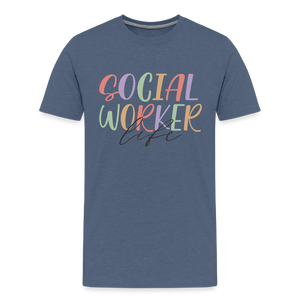 Social worker life - heather blue