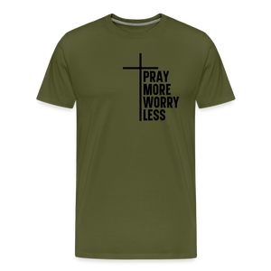 Pray More Tee - olive green