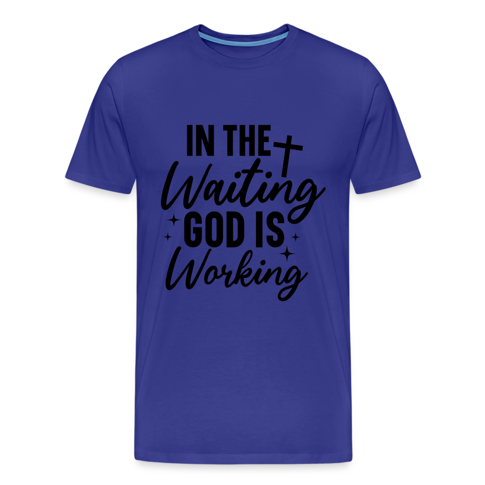 God is Waiting - royal blue