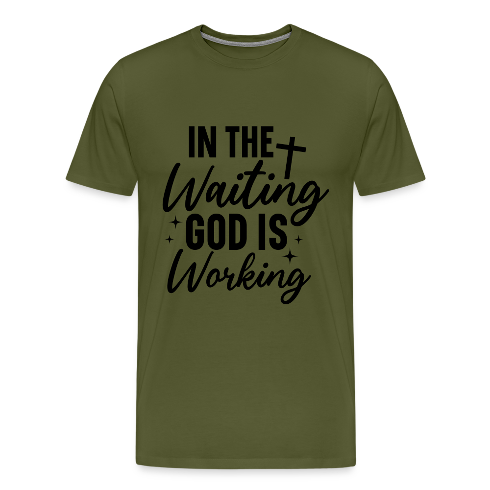 God is Waiting - olive green