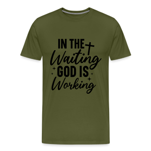 God is Waiting - olive green
