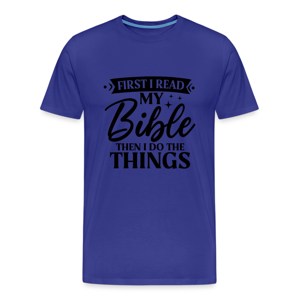 Read Bible and do things - royal blue