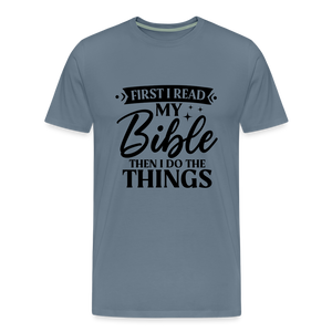 Read Bible and do things - steel blue
