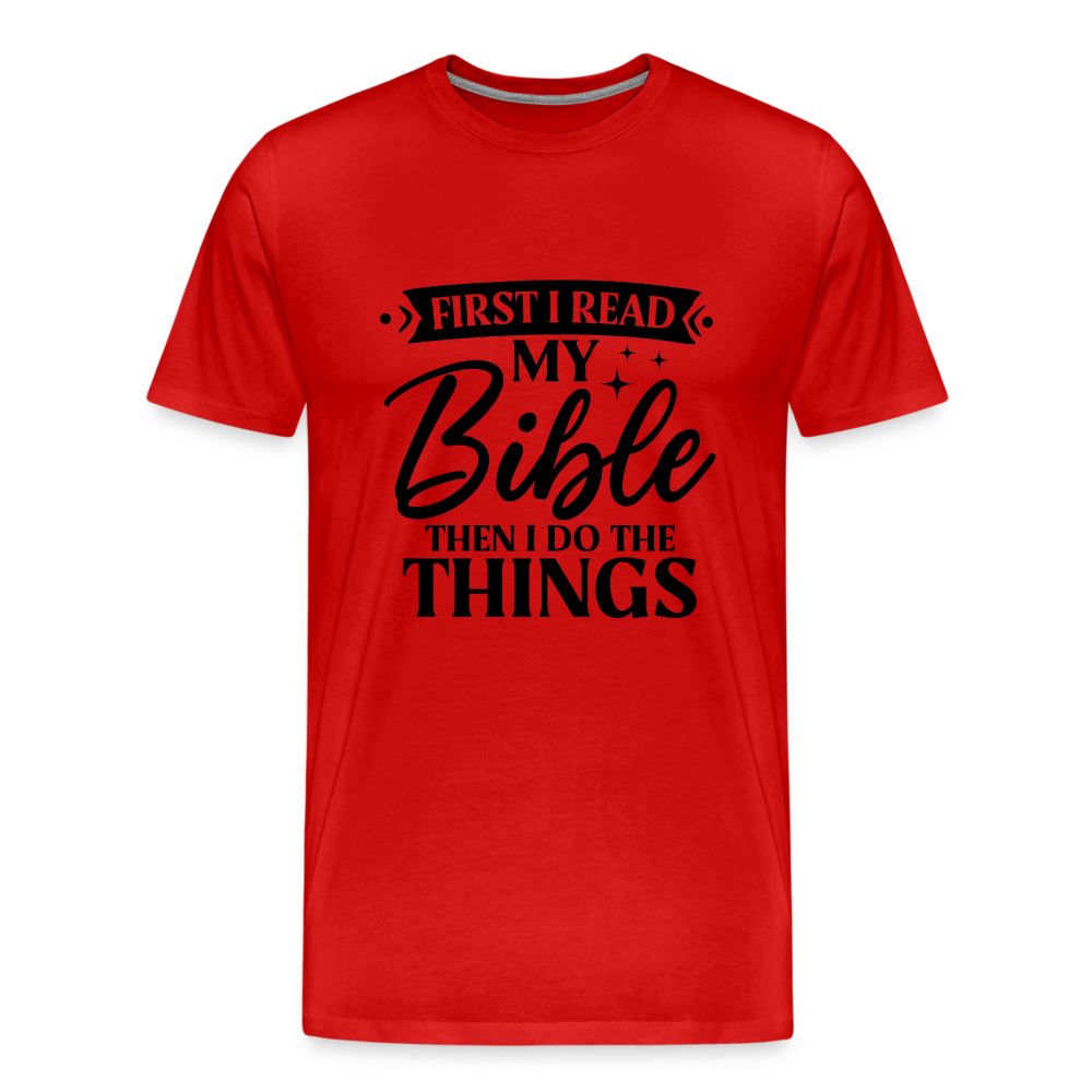 Read Bible and do things - red