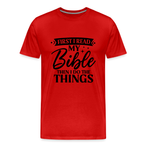 Read Bible and do things - red