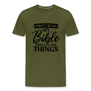 Read Bible and do things - olive green