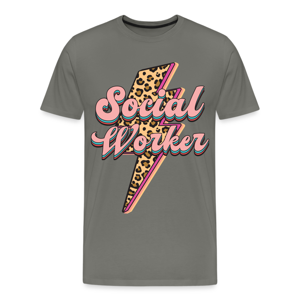Social Worker. - asphalt gray