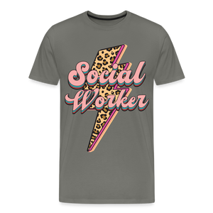Social Worker. - asphalt gray