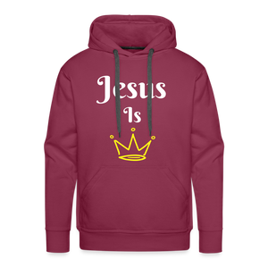 Jesus Is King Hoodie - burgundy