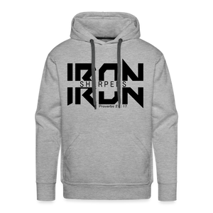 Iron Sharpens Iron Hoodie - heather grey