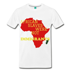 SLAVES NOT IMMIGRANTS - white