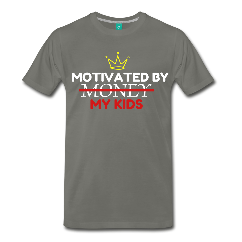 Motivated By my Kids - asphalt gray