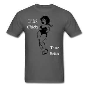 Thick Chicks Tee - charcoal