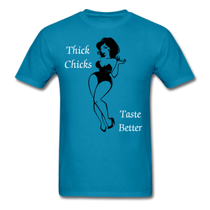 Thick Chicks Tee - turquoise