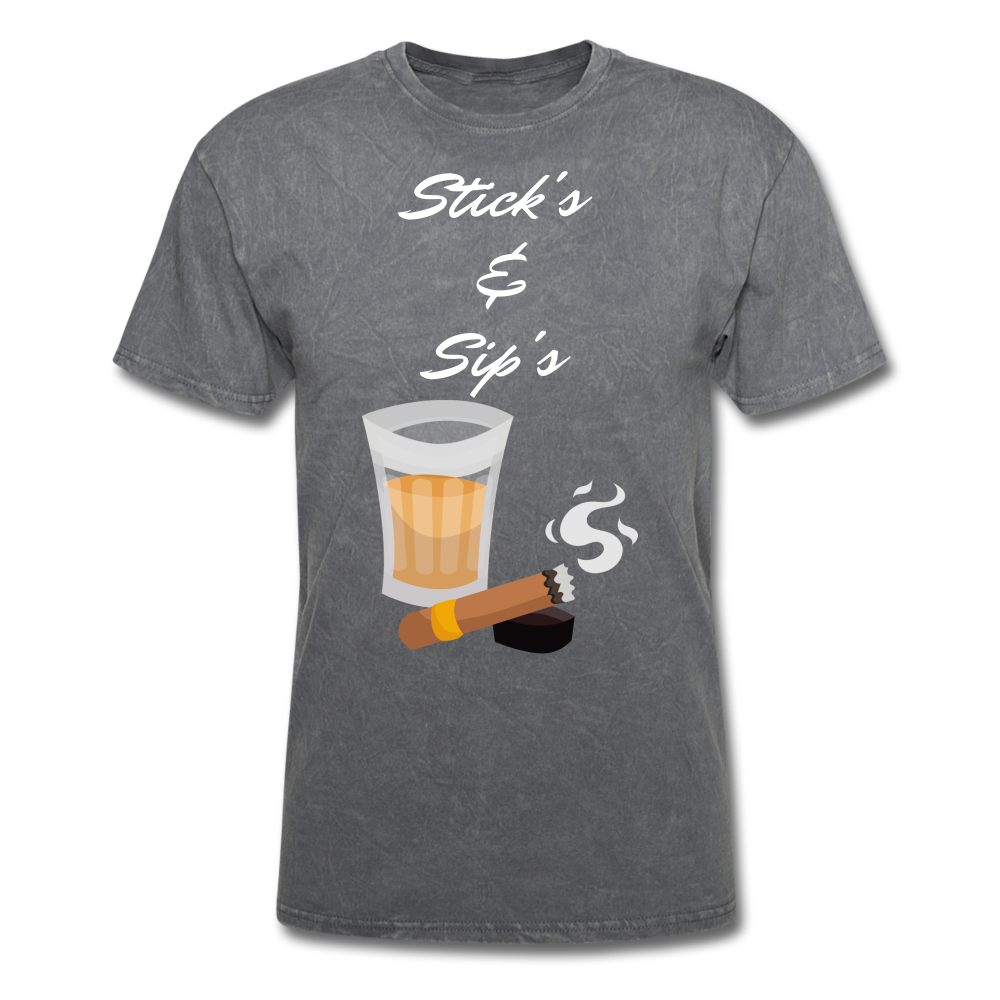 Sticks & Sip's Tee - mineral charcoal gray