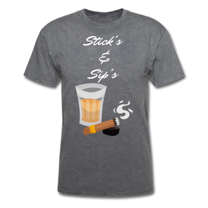 Sticks & Sip's Tee - mineral charcoal gray