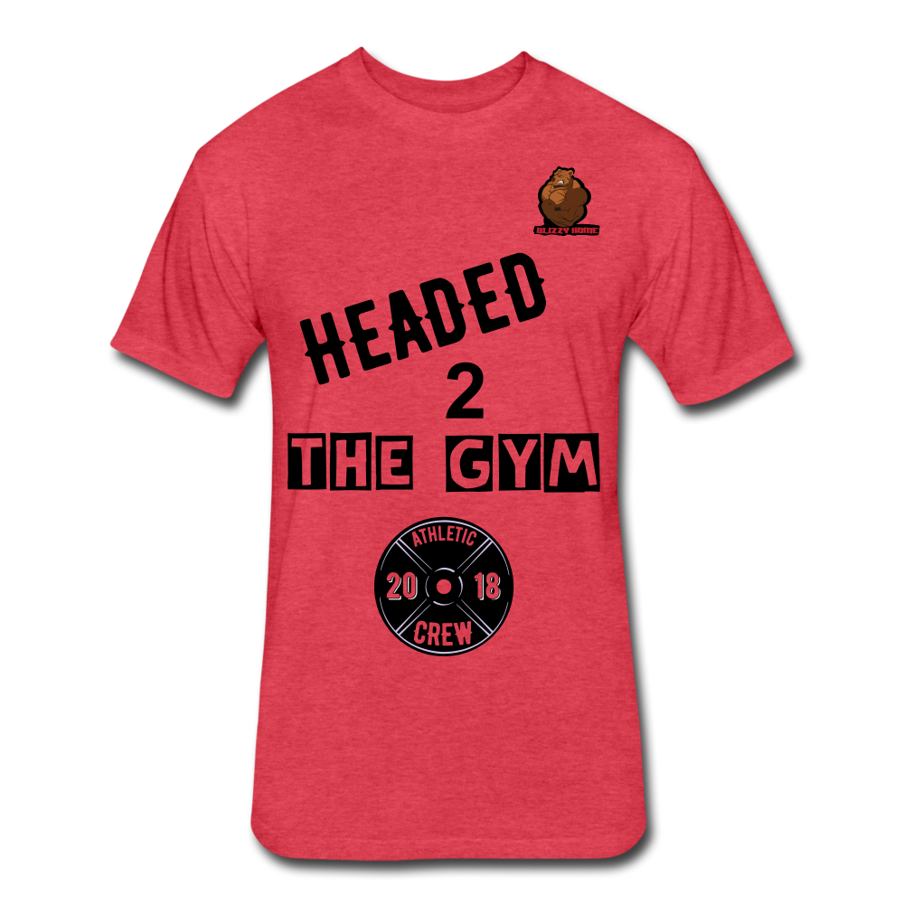 Headed to the Gym Tee - heather red