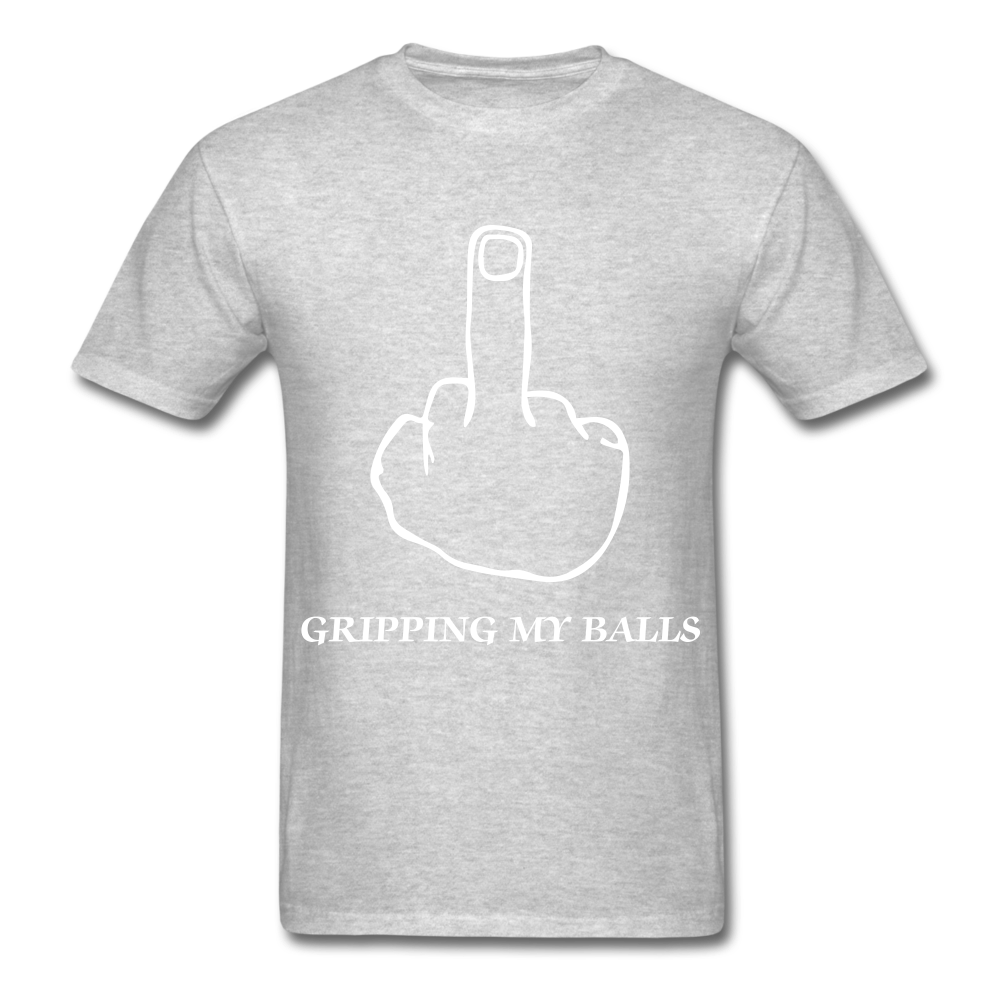 Middle Finger Tee - heather gray