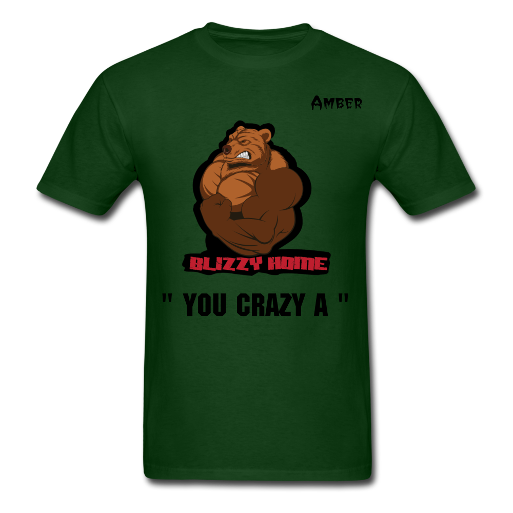 Crazy A Tee @ - forest green