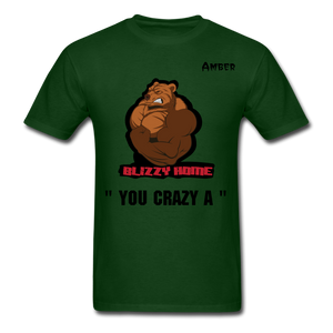 Crazy A Tee @ - forest green