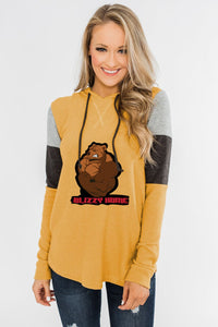 Blizzy Home Color Block Patchwork Long Sleeve Hoodie