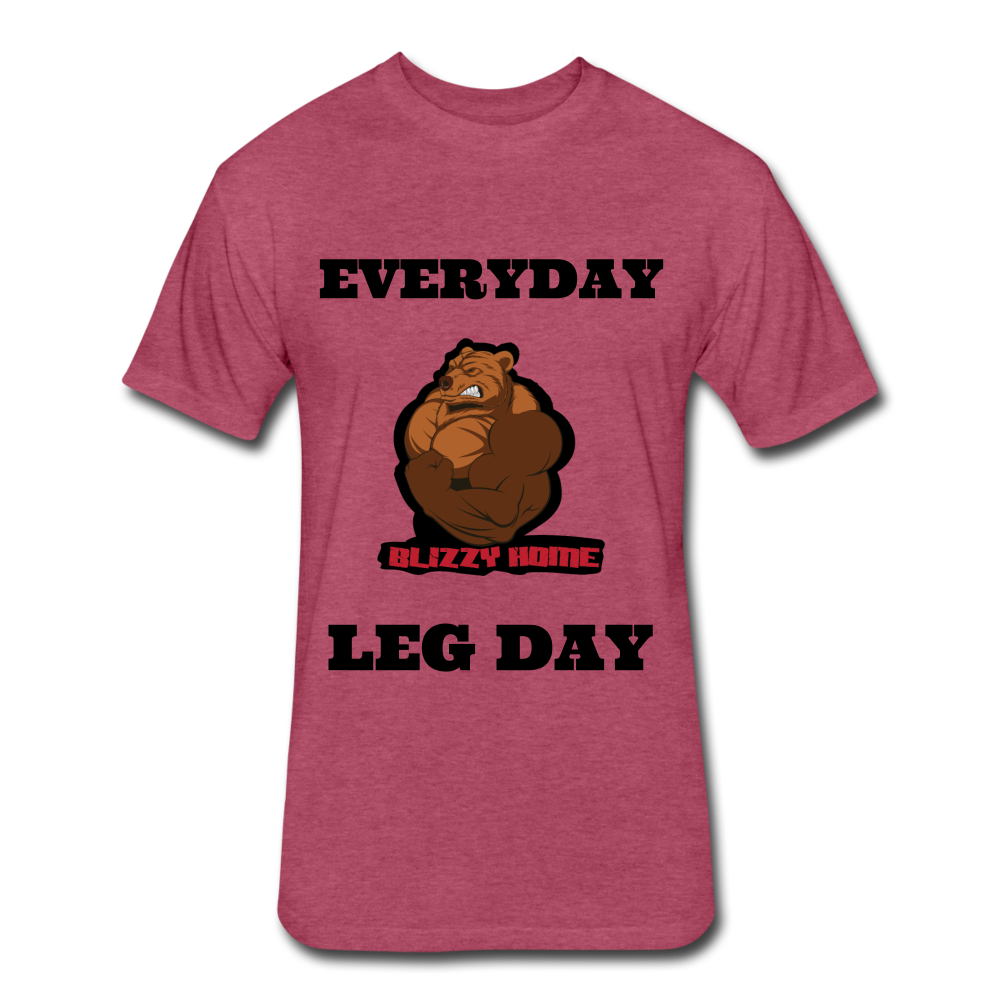 Everyday Leg Day Tee - heather burgundy