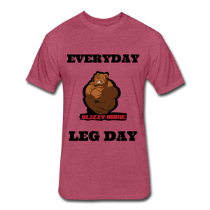 Everyday Leg Day Tee - heather burgundy