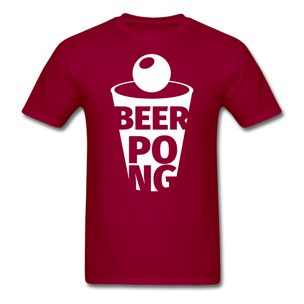 Beer Pong Tee - dark red