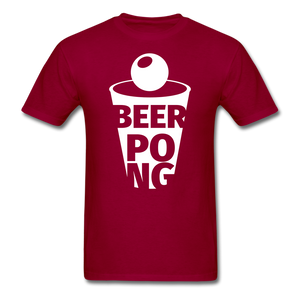 Beer Pong Tee - dark red