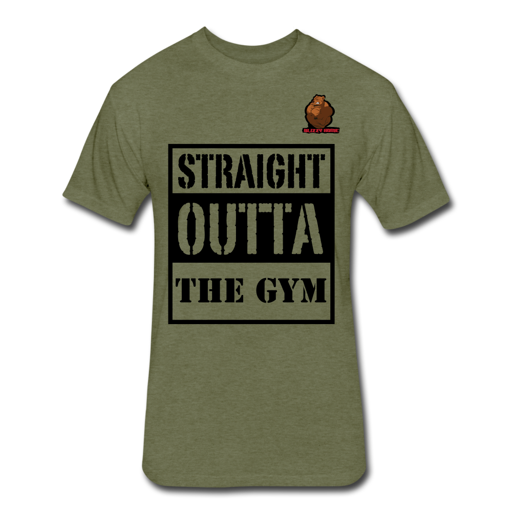 Straight Outta The Gym Tee - heather military green