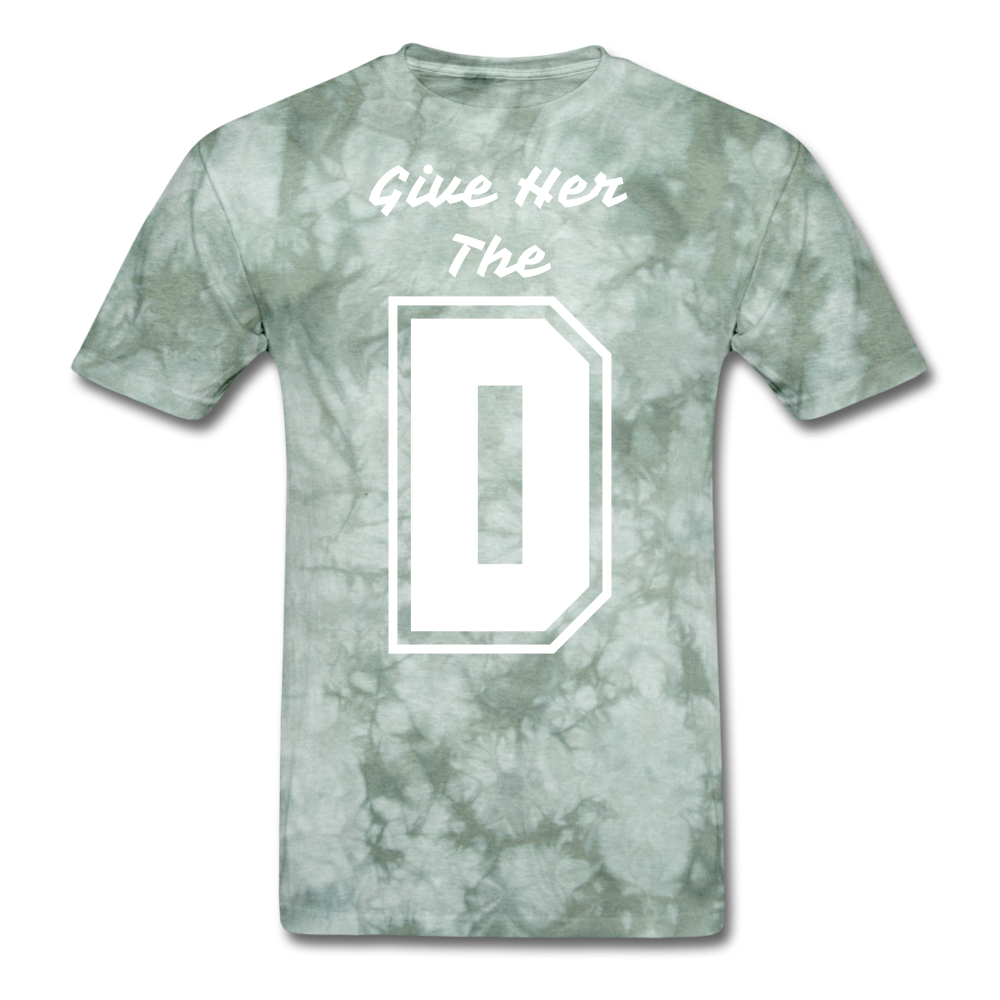 The D Tee - military green tie dye
