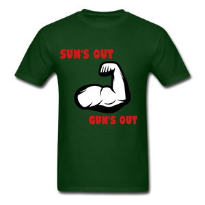 Gun's Out Tee. - forest green