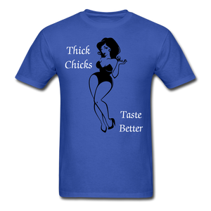 Thick Chicks Tee - royal blue