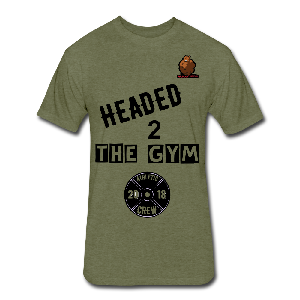 Headed to the Gym Tee - heather military green