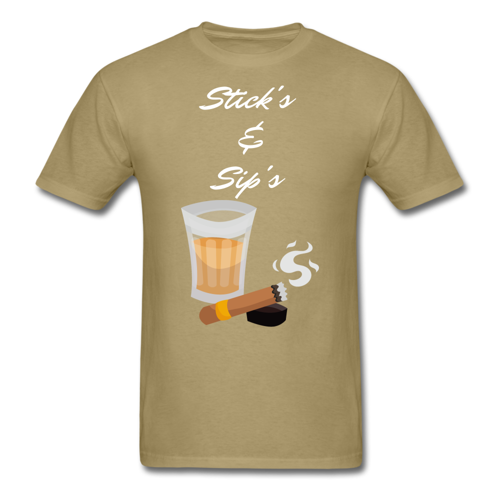 Sticks & Sip's Tee - khaki