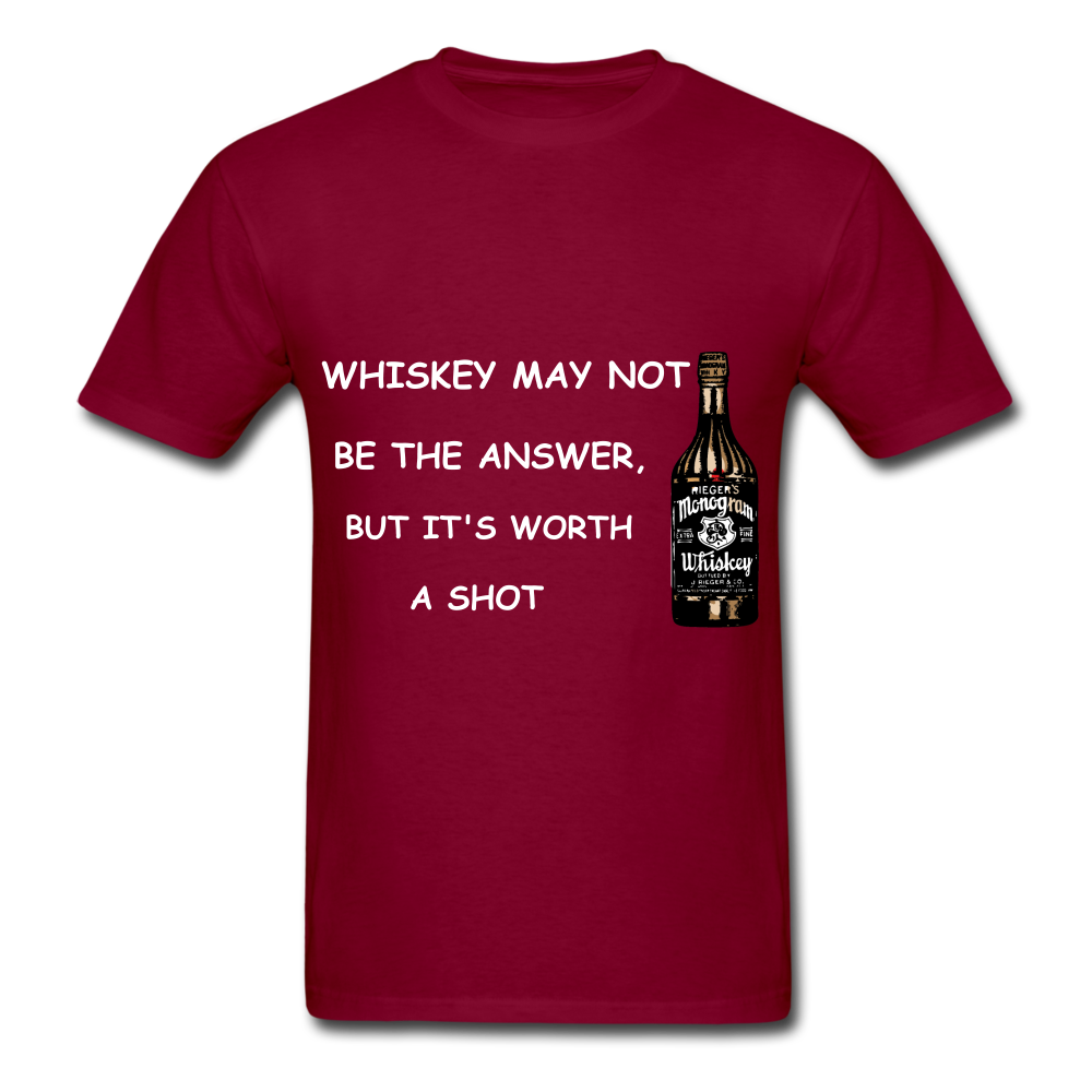 Whiskey Tee - burgundy