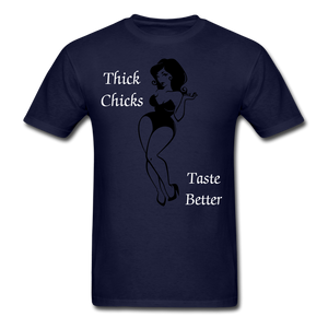 Thick Chicks Tee - navy