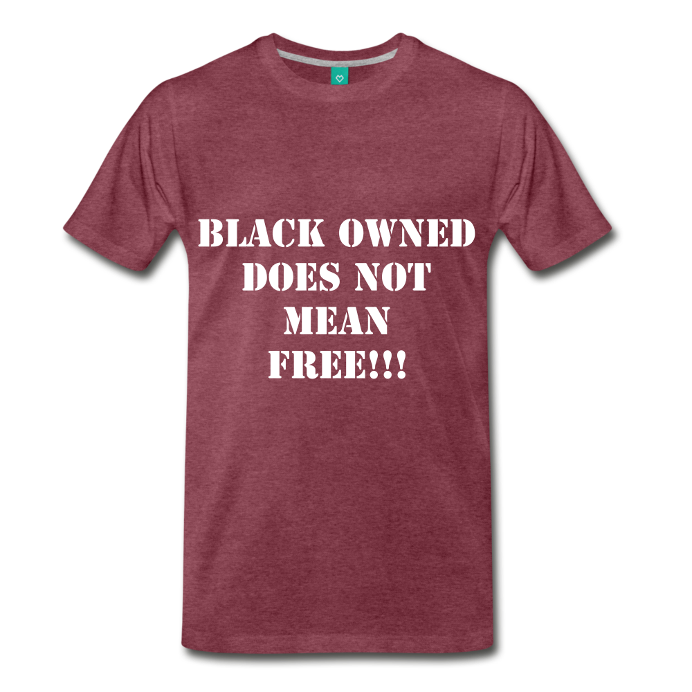 Black Owned - heather burgundy
