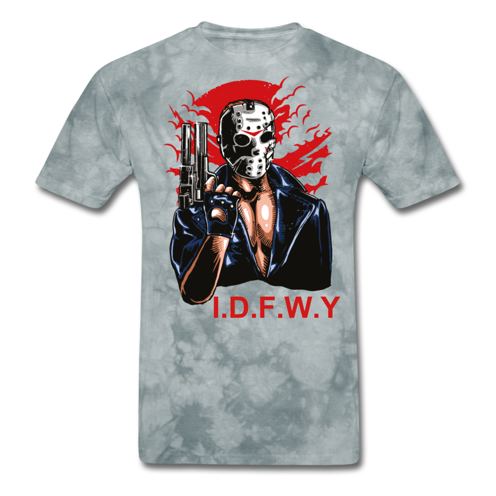 I Don't F With You Tee - grey tie dye