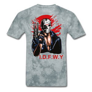 I Don't F With You Tee - grey tie dye