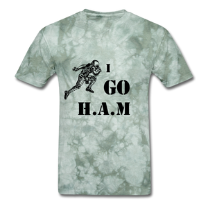 H.A.M Tee - military green tie dye