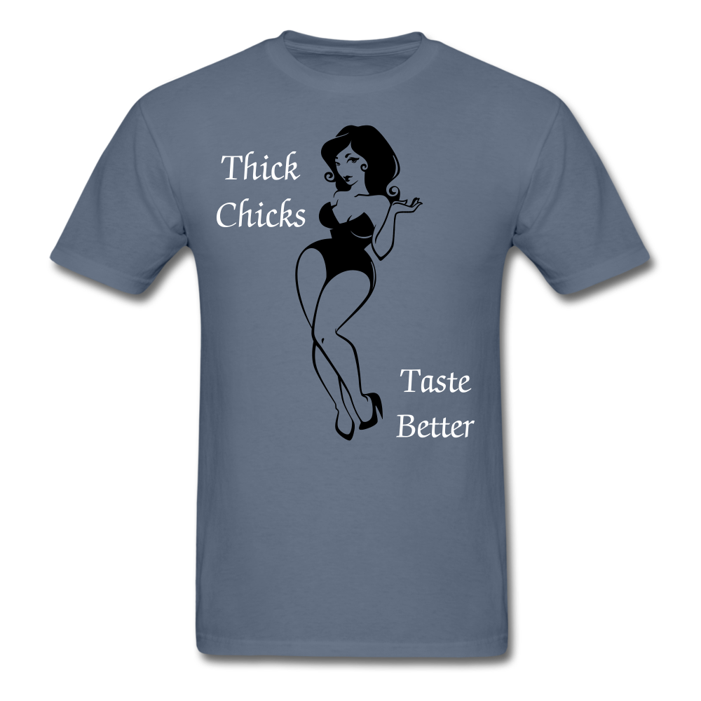 Thick Chicks Tee - denim