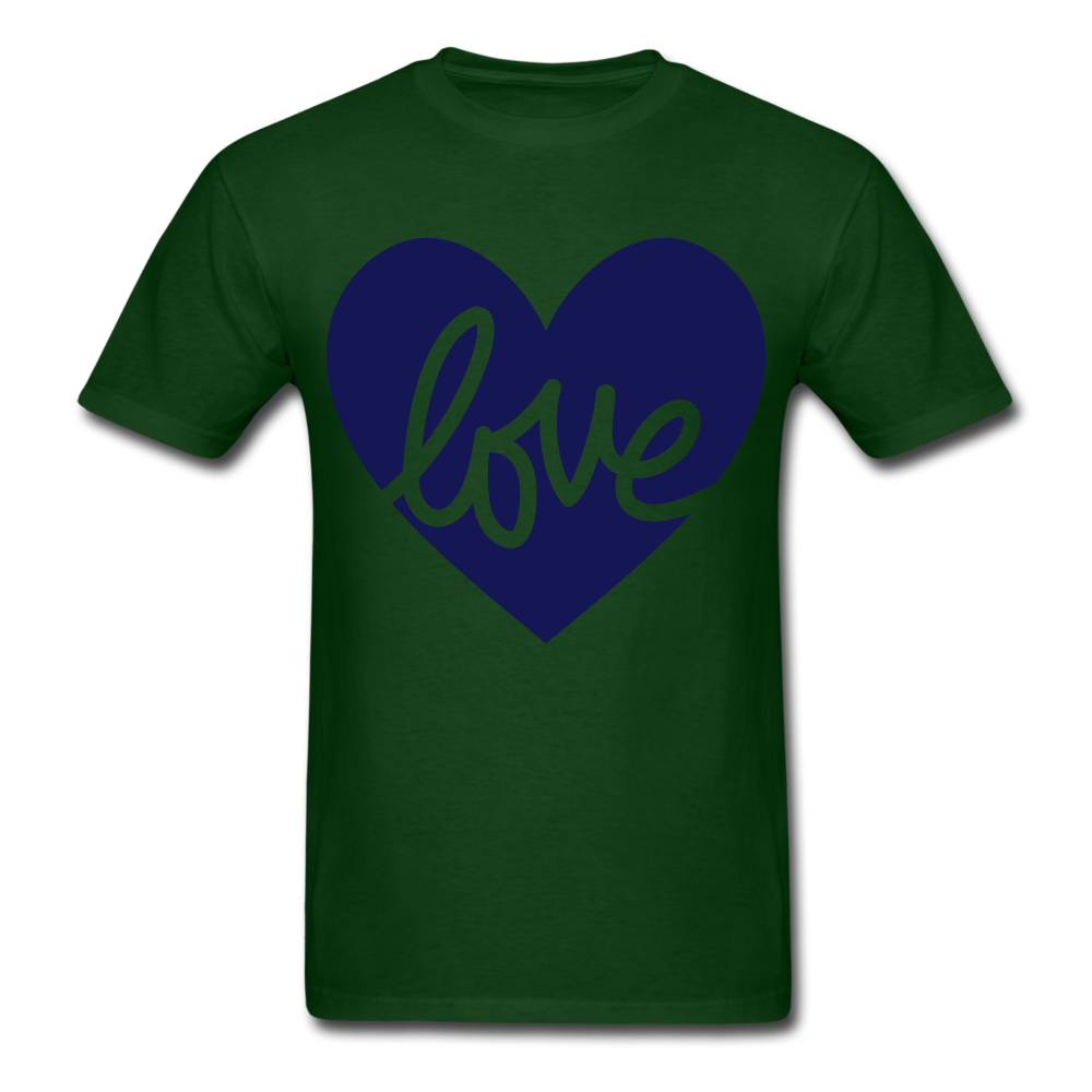 Love Tee. - forest green