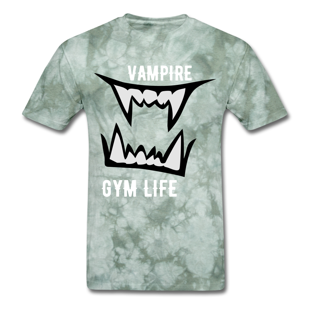 Vamp Gym Tee - military green tie dye